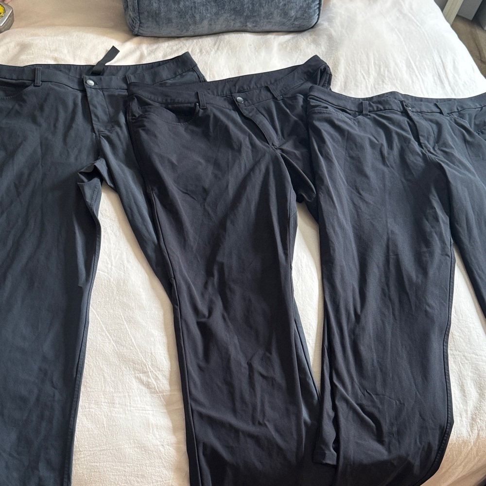 Lululemon Men’slike new Black Casual/Dress Pants- 3 pair included in price/order